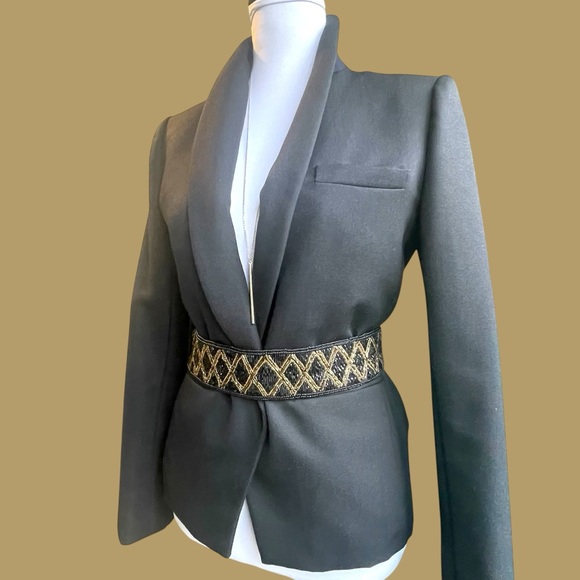 Vintage Beaded Wide Oversized Statement Belt Size S - Picture 3 of 17